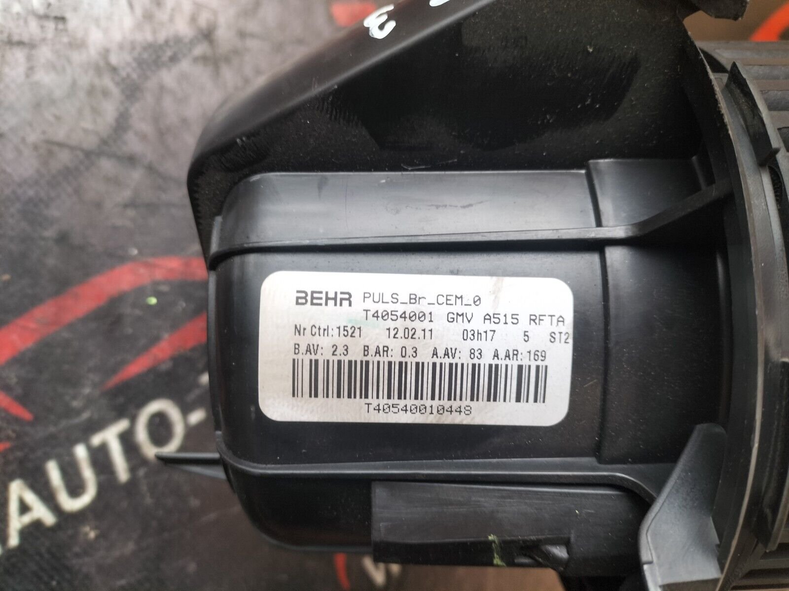 PULSEUR D'AIR VENTILATEUR CHAUFFAGE CITROEN DS3  1.6 THP 156 CH T4054001